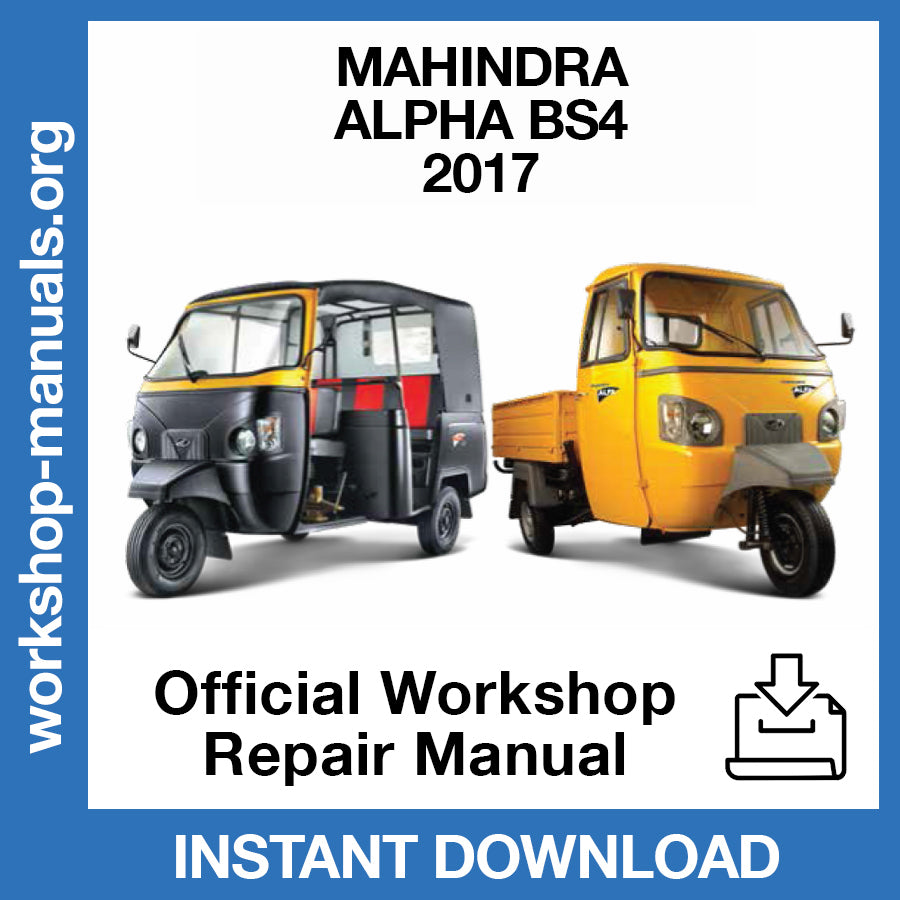 Mahindra Alpha BS4 (2017) Official Workshop Repair Manual