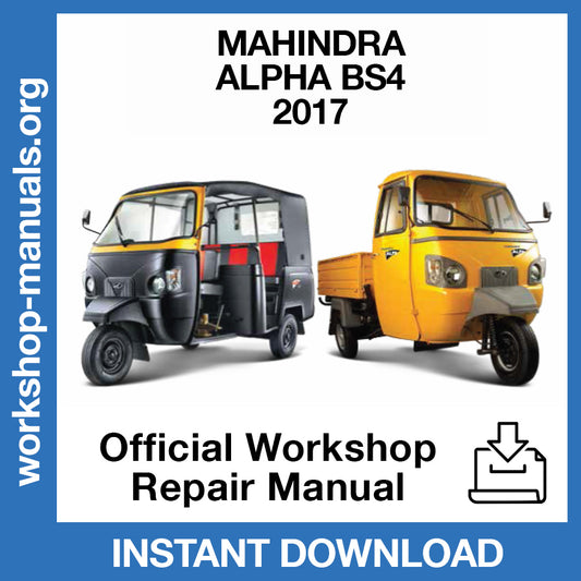 Mahindra Alpha BS4 (2017) Official Workshop Repair Manual