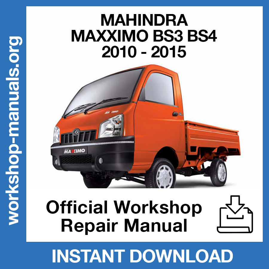 Mahindra Maxximo (2010-2015) Official Workshop Repair Manual