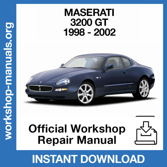 Maserati 3200 GT (1998-2002) Official Workshop Repair Manual