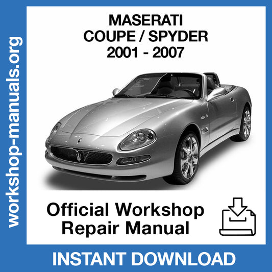 Maserati Coupe' Spyder (2001-2007) Official Workshop Repair Manual
