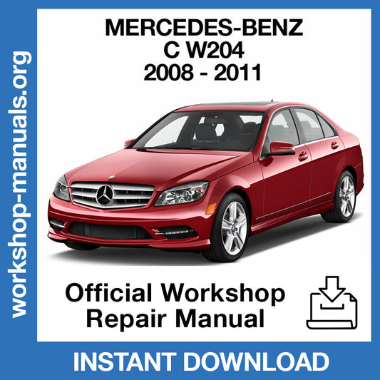 Mercedes Benz C Class W204 (2008-2011) Official Workshop Repair Manual