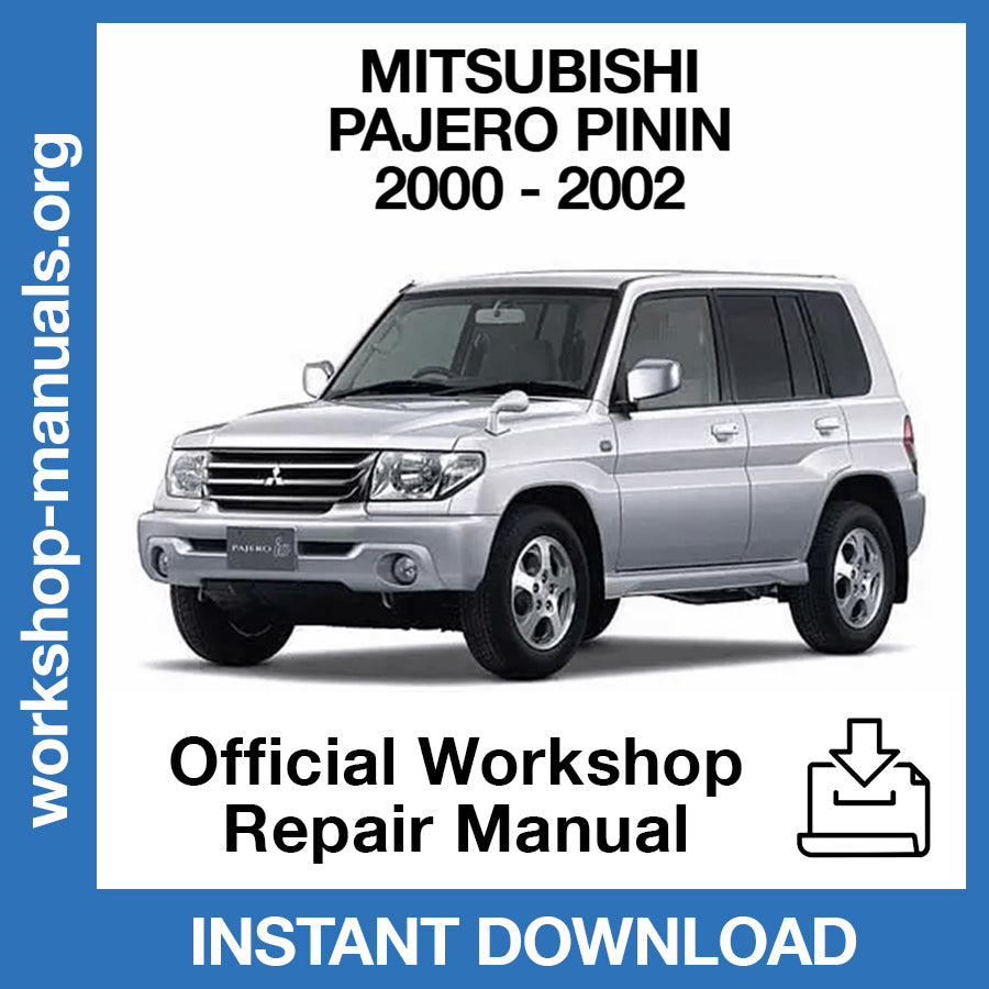 Mitsubishi Pajero Pinin (2000-2002) Official Workshop Repair Manual