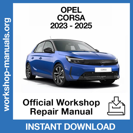 Opel Corsa (2023-2025) Official Workshop Repair Manual