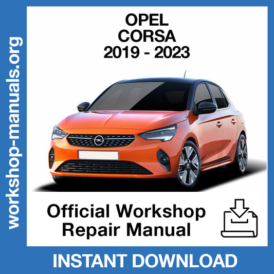 Opel Corsa F (2019-2023) Official Workshop Repair Manual