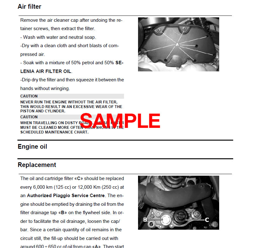 Piaggio Auto Ripering Piaggio Ape Classic 400 (2016) Official Workshop Repair Manual ...