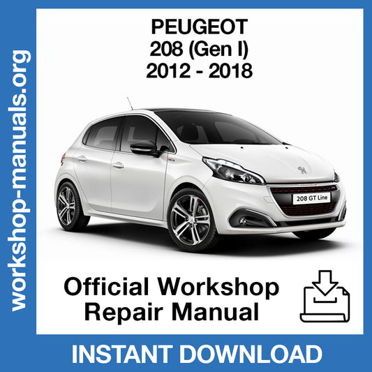 Peugeot 208 (2012-2018) Official Workshop Repair Manual