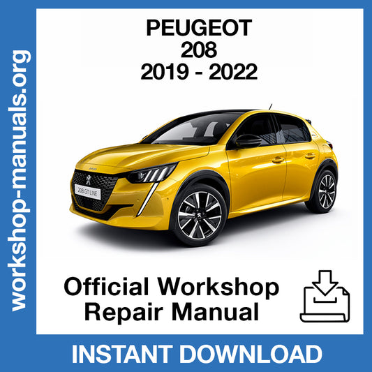 Peugeot 208 (2019-2022) Official Workshop Repair Manual