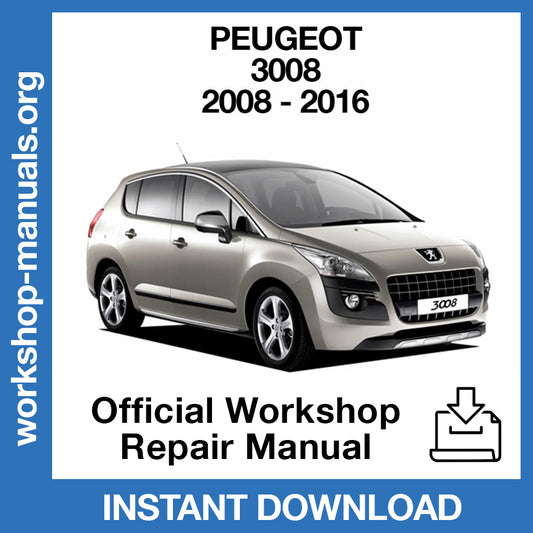 Peugeot 3008 (2008-2016) Official Workshop Repair Manual