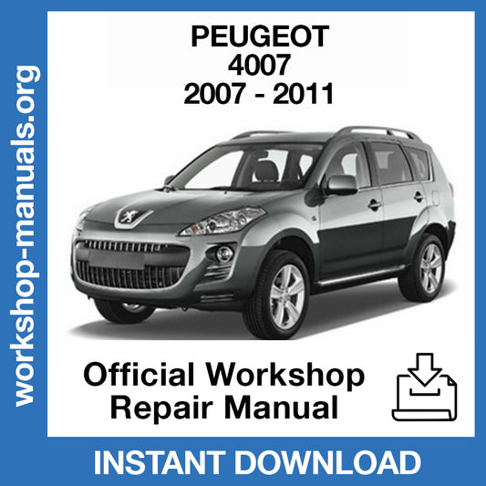 Peugeot 4007 (2007-2011) Official Workshop Repair Manual