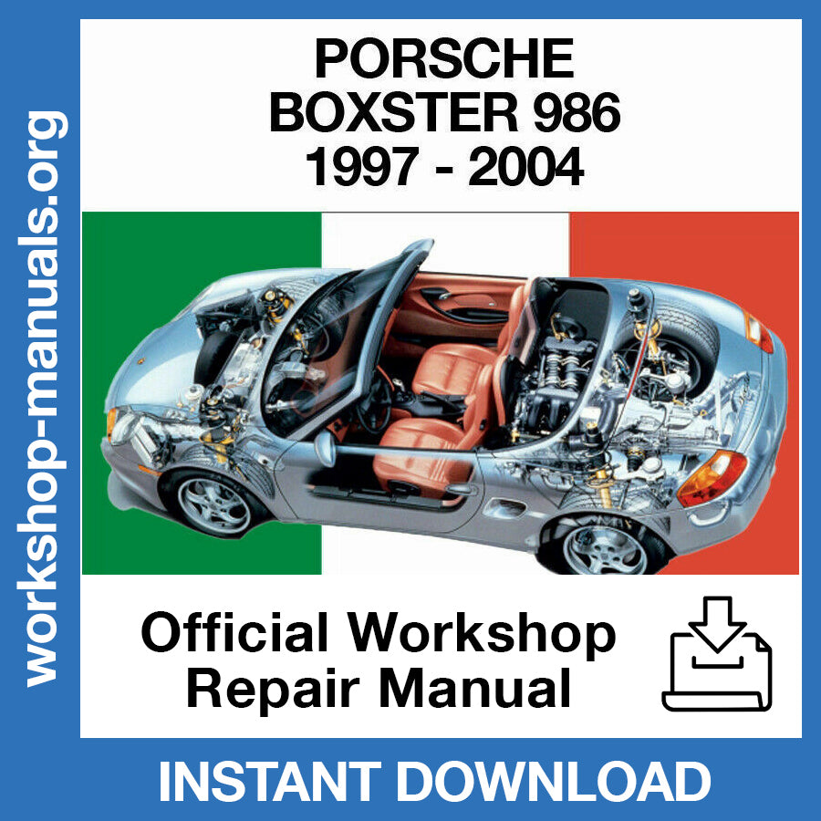 Porsche Boxster 986 (1997-2004) Official Workshop Repair Manual ITA