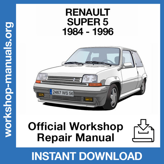 Renault Super 5 (1984-1996) Official Workshop Repair Manual