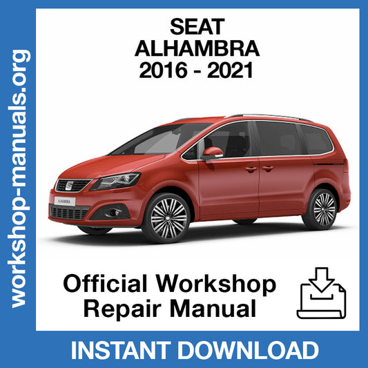 Seat Alhambra (2016-2021) Official Workshop Repair Manual
