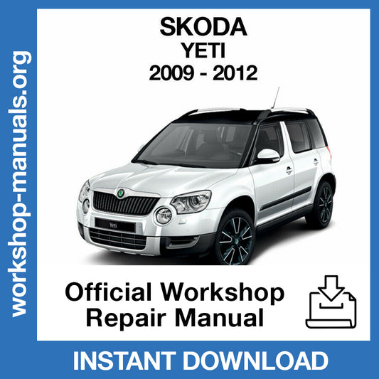 Skoda Yeti (2009-2012) Official Workshop Repair Manual