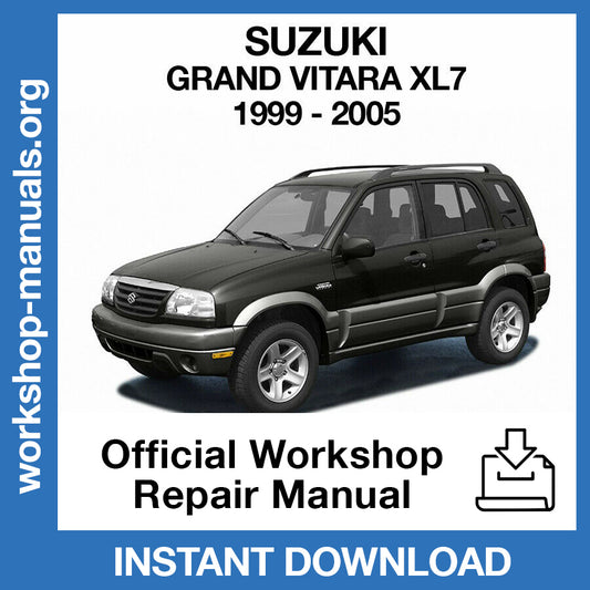 Suzuki Grand Vitara XL7 (1999-2005) Official Workshop Repair Manual