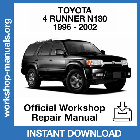 Toyota 4 Runner N180 (1996-2002) Official Workshop Repair Manual