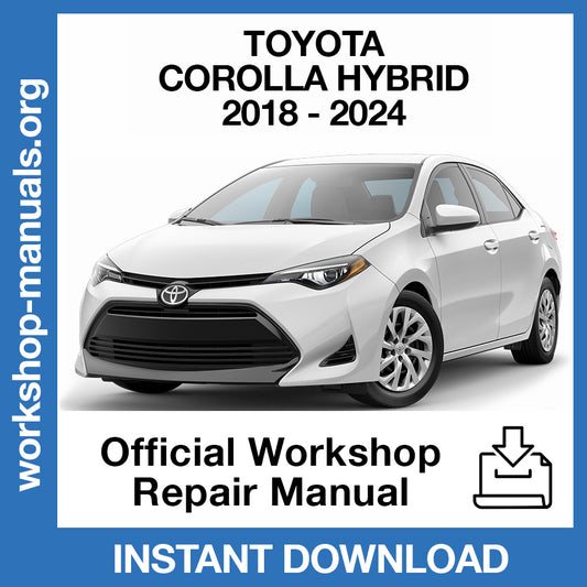 Toyota Corolla (2018-2024) Official Workshop Repair Manual
