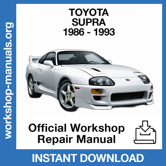 Toyota Supra (1986-1993) Official Workshop Repair Manual