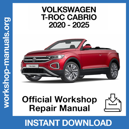 Volkswagen T-Roc Cabrio (2020-2025) Official Workshop Repair Manual