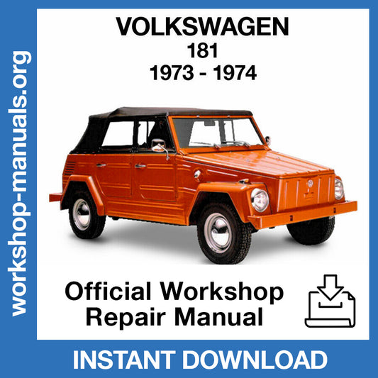 Volkswagen 181 (1973-1974) Official Workshop Repair Manual