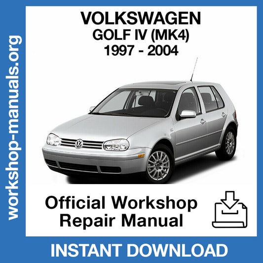 Volkswagen Golf MK4 (1997-2004) Official Workshop Repair Manual
