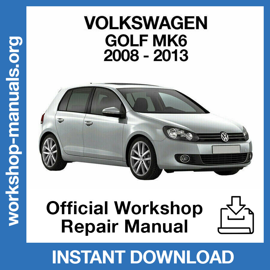 Volkswagen Golf MK6 (2008-2013) Official Workshop Repair Manual