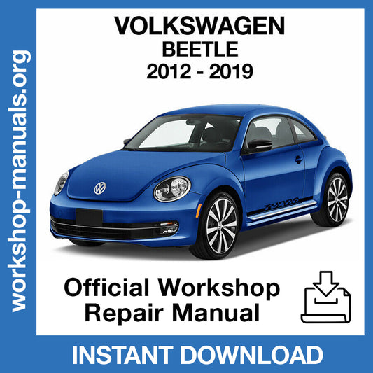 Volkswagen New Beetle (2012-2019) Official Workshop Repair Manual